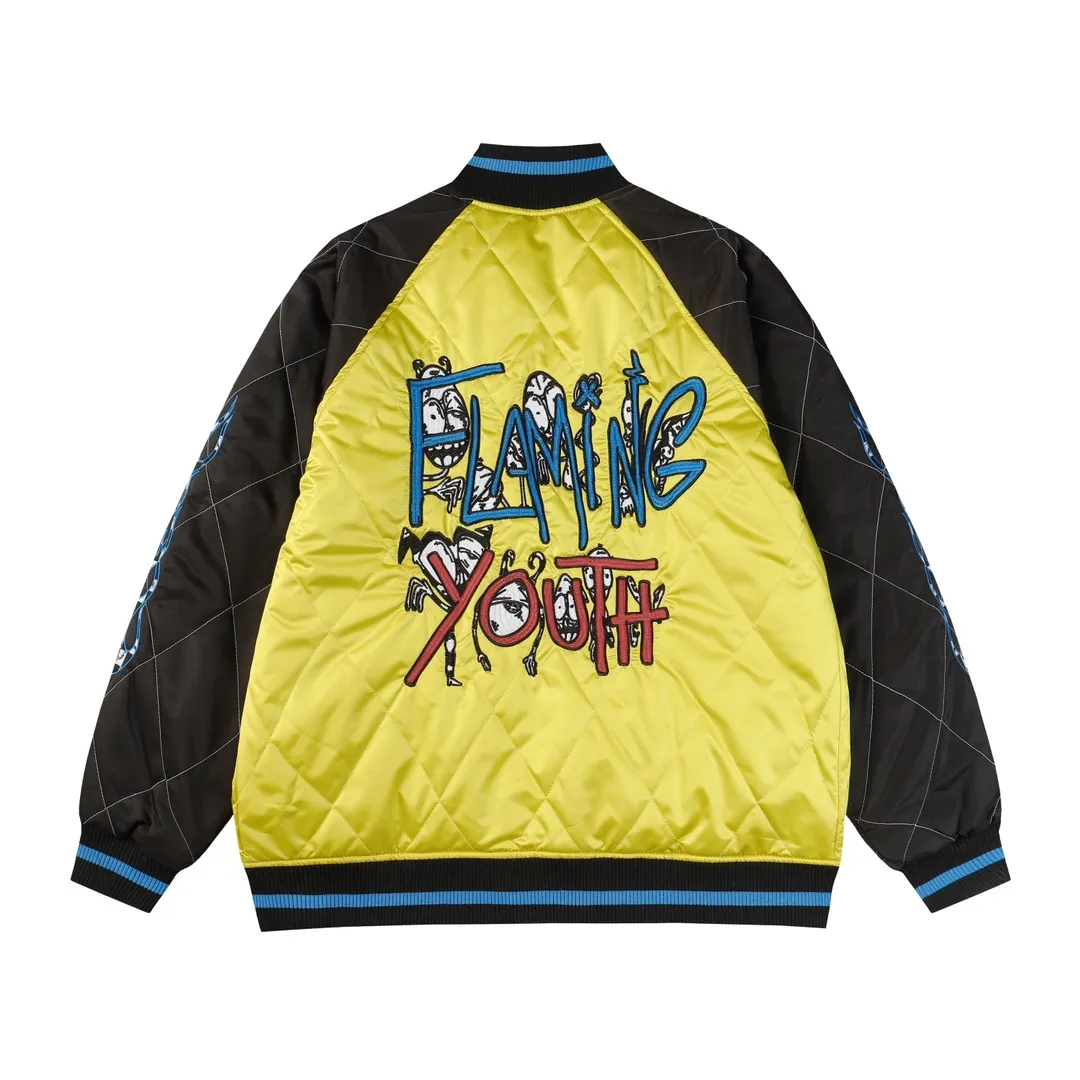 P420 Chrome Hearts2024ss Baseball Jacket Cotton Jacket - Made of woven quilted fabric. The 100,000-needle embroidery process is complex and fine. It is matched with heavy-duty hardware accessories to restore it one-to-one. M L XL XXL